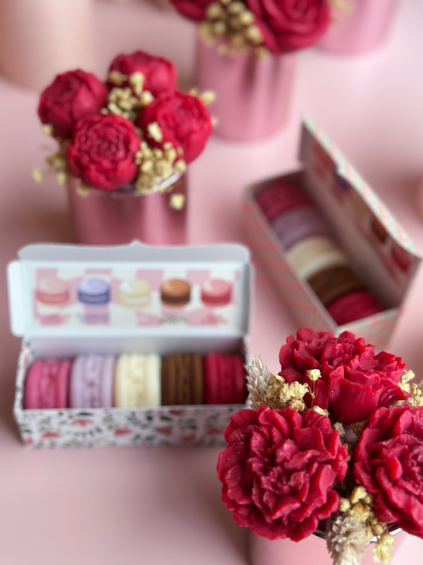Coffret de fondants parfumés macarons