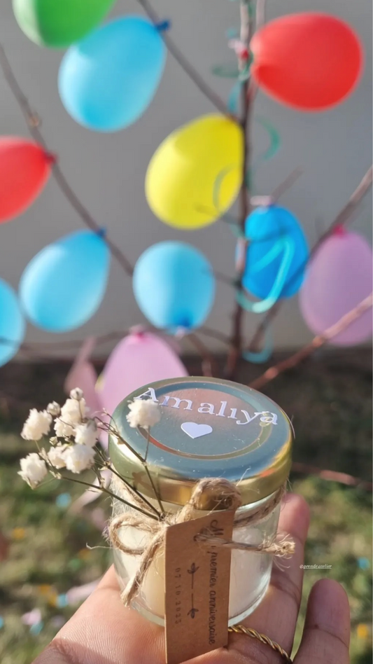 Bougies mini pot parfumées personnalisables