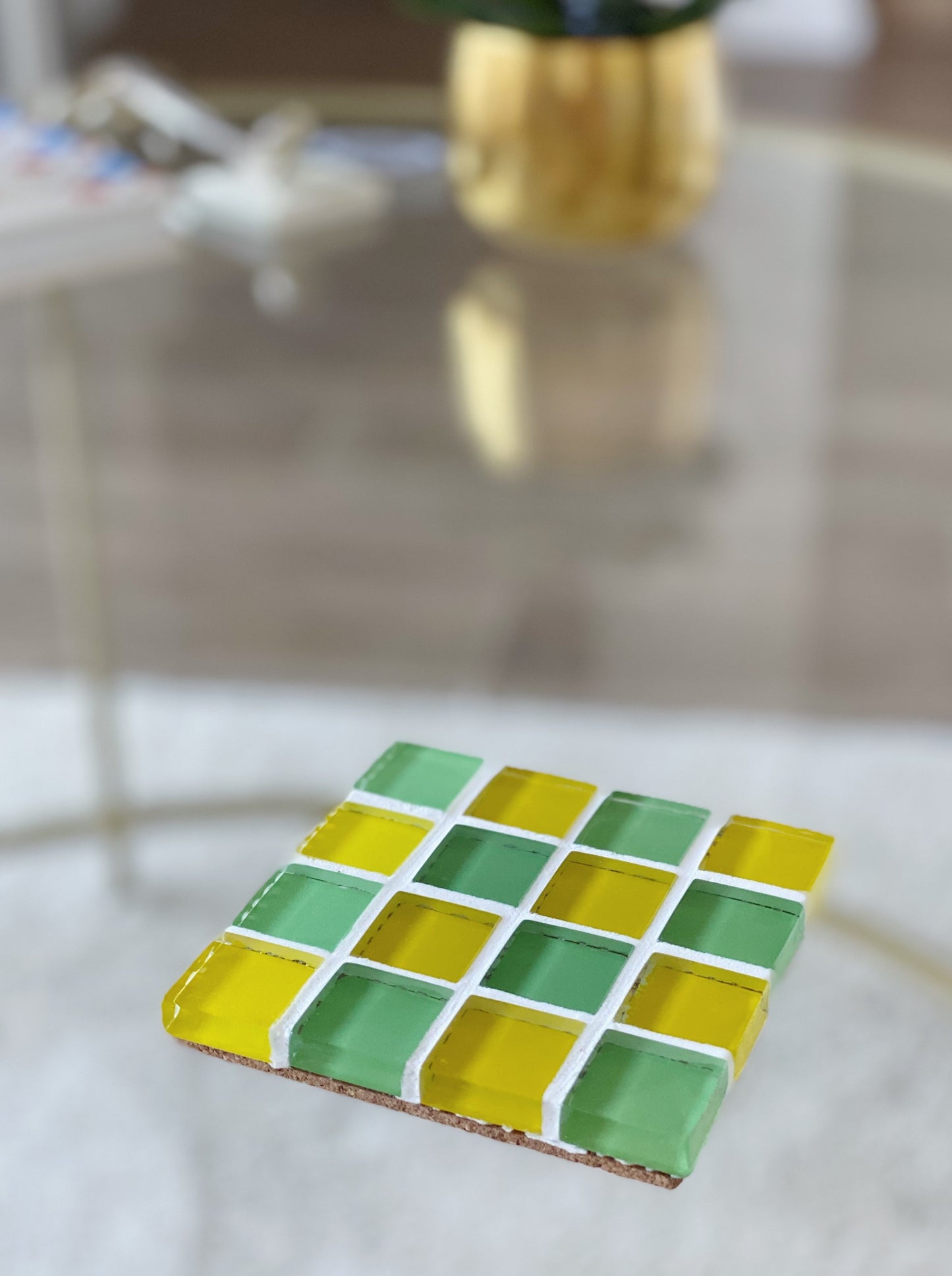 Sous-verre en mosaïque vintage