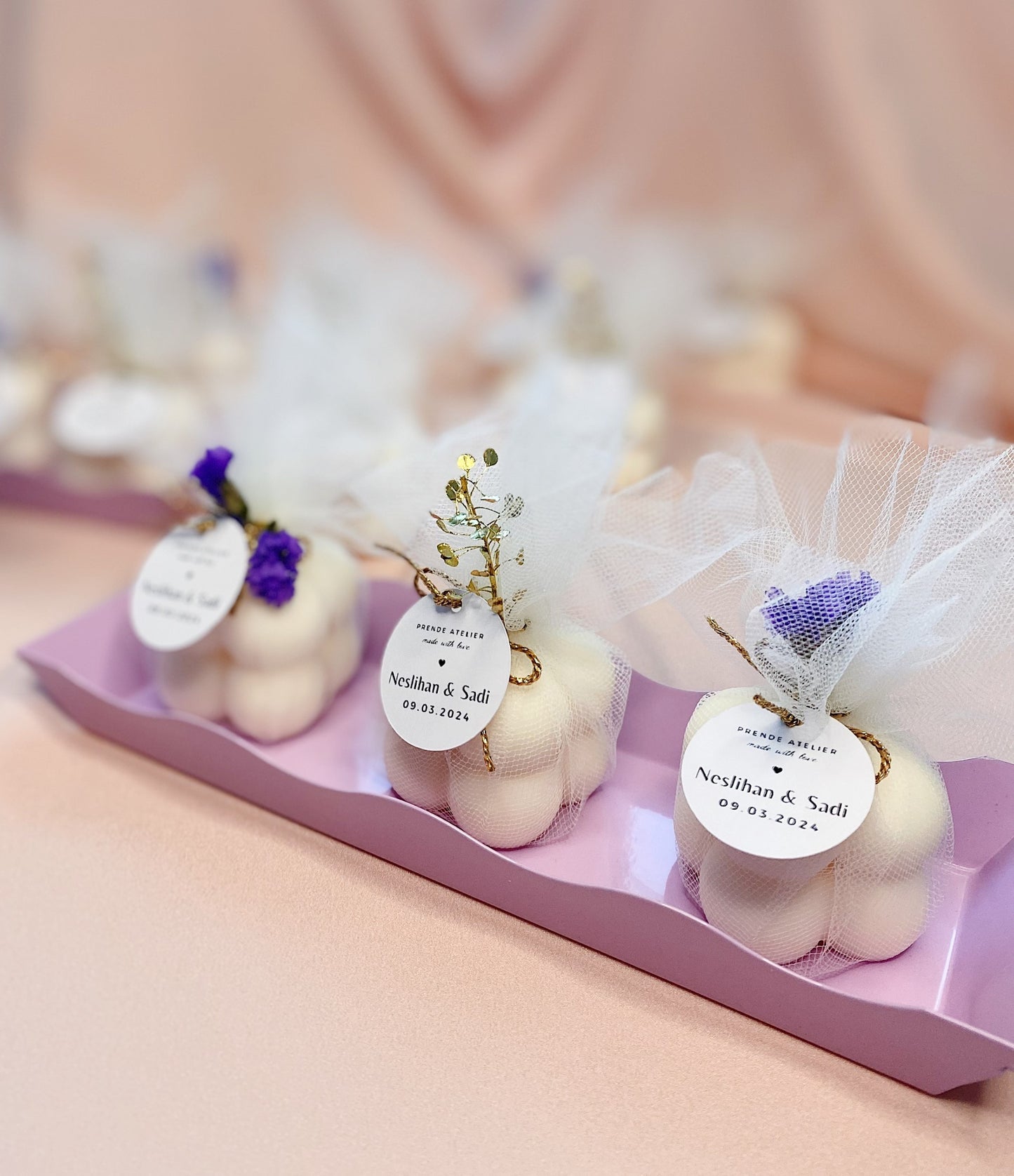 Bougies végétales mini bubble personnalisables