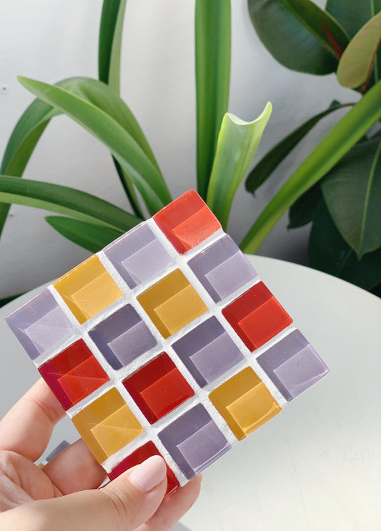 Sous-verre en mosaïque vintage