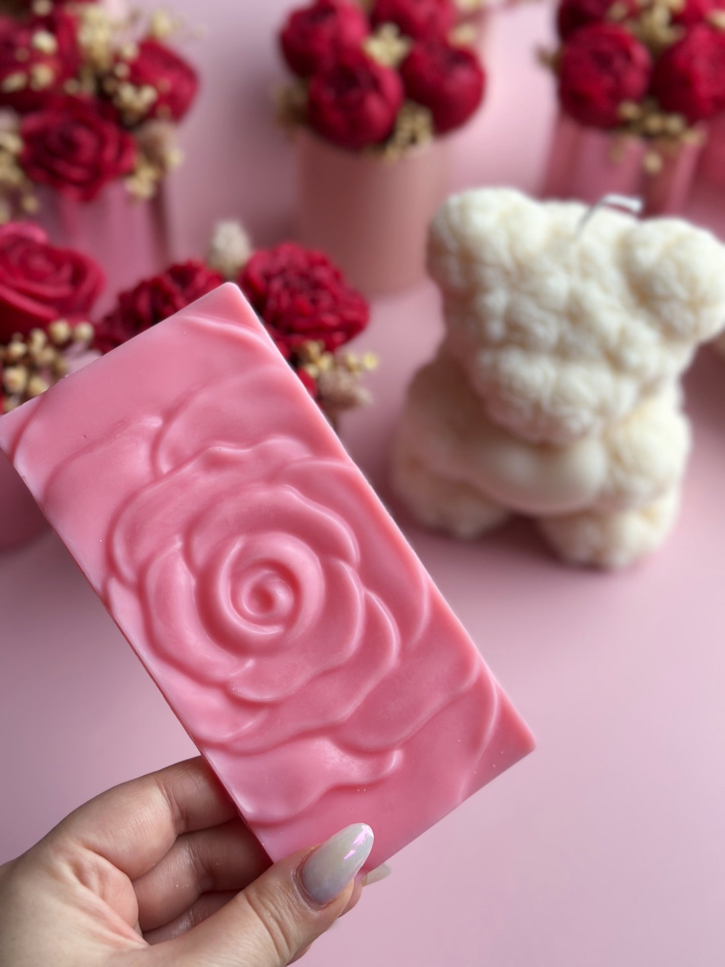 Fondant tablette rose