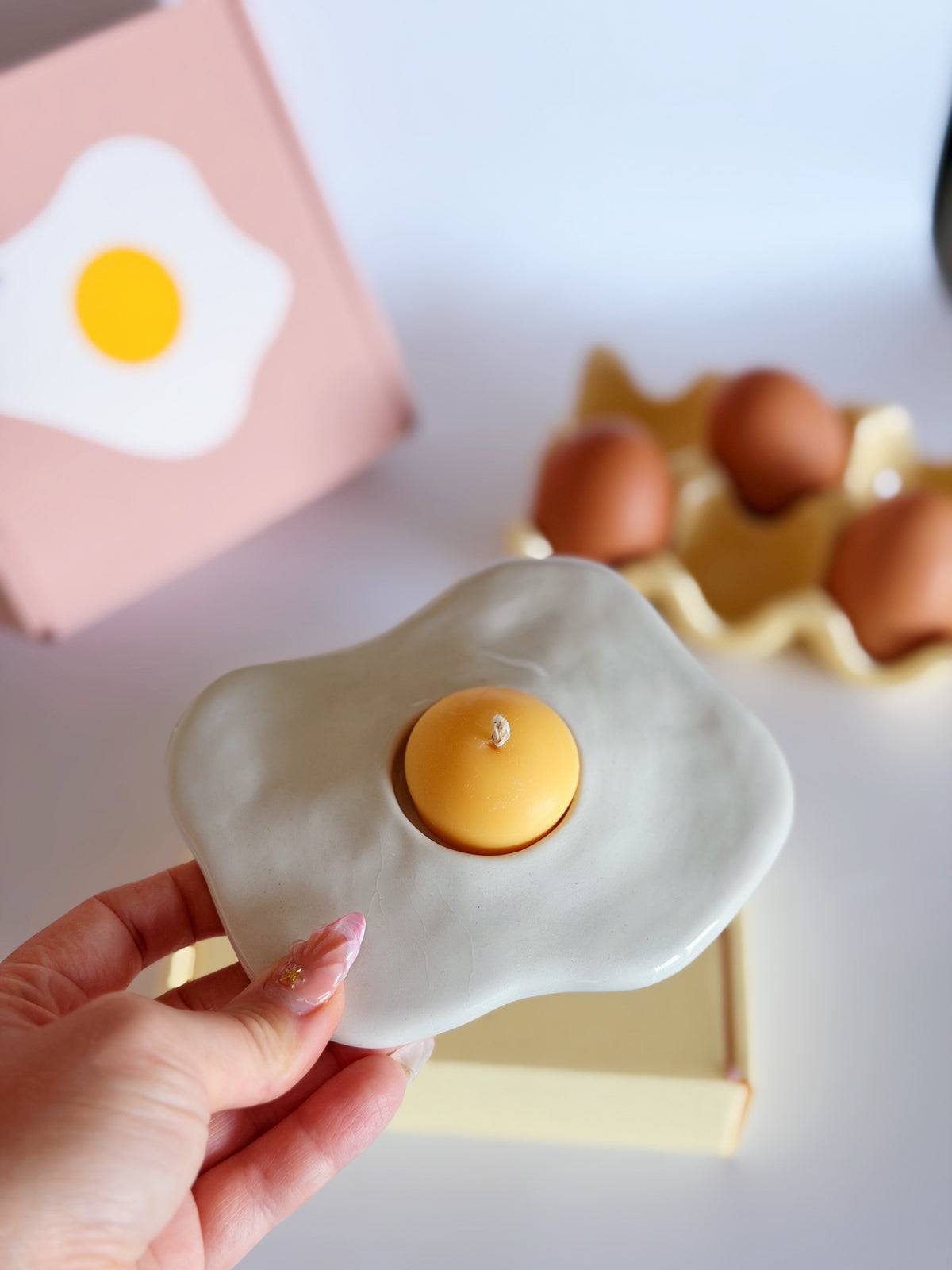 Bougie oeuf au plat