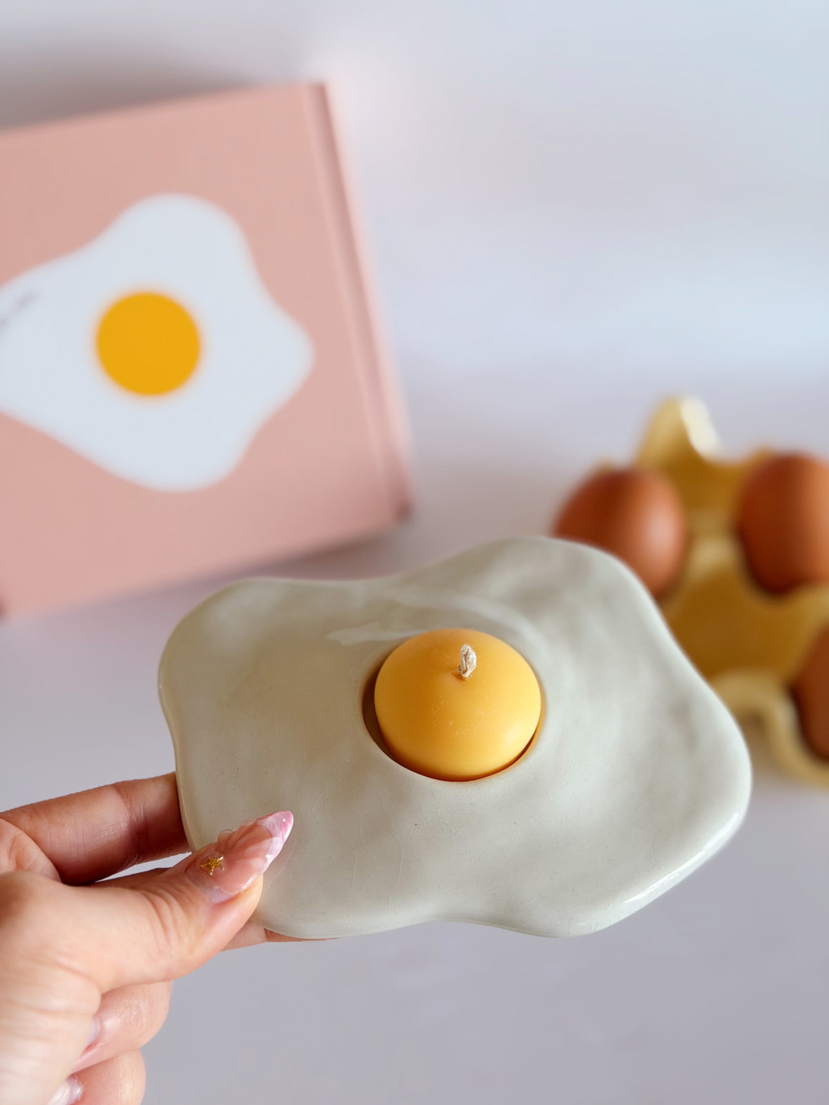 Bougie oeuf au plat